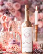 TEMPLETT wedding stationery Elegant wine label wedding template, wine label weddings editable, Instant download Modern wine label wedding Garden  Printable, WRoses85