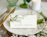 TEMPLETT wedding stationery Sage Green escort card template, TENTED Place Cards editable, Instant download Modern place cards, Garden escort cards Printable, WSpr16