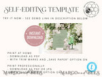 TEMPLETT wedding stationery Sage Green drink bar menu template, Drinks Signs editable, Instant download Modern Table Signs Garden Drink Bar Menu Sign  Printable, WSpr35