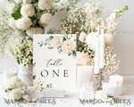 TEMPLETT wedding stationery Sage Green table number template, table numbers editable, Instant download Modern table numbers, Garden table number  Printable, WRoses554