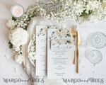 TEMPLETT wedding stationery Sage Green wedding menu template, wedding menus editable, Instant download Modern wedding menus, Garden wedding menu Printable, WRoses555