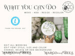 TEMPLETT wedding stationery Sage Green Round Favor Tag Template, Greenery Round Favor Tag Template, Editable Thank You Tag, Printable Wedding Gift Tags, Party Shower Tags, WGreen44