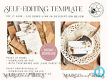TEMPLETT wedding stationery Rustic escort card template, TENTED Place Cards editable, Instant download Modern place cards, Garden escort cards Printable, Wboho106