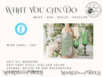 TEMPLETT wedding stationery Sage Green wine label wedding template, wine label weddings editable, Instant download Modern wine label wedding Garden Printable, WSpr34