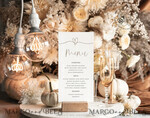 TEMPLETT wedding stationery Boho wedding menu template, dinner menus editable, Instant download Boho wedding menu, Garden wedding menu Printable4