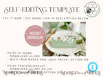 TEMPLETT wedding stationery Sage Green escort card template, TENTED Place Cards editable, Instant download Modern place cards, Garden escort cards Printable, WSpr34
