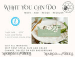 TEMPLETT wedding stationery Sage Green escort card template, TENTED Place Cards editable, Instant download Modern place cards, Garden escort cards Printable, WSpr34