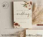 TEMPLETT wedding stationery Boho Wedding Program template, Minimalist Order of Service, Printable Ceremony, DIY Program Card, Instant Download, Editable Text, WBoho105