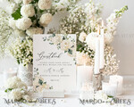 TEMPLETT wedding signs Green Guestbook Wedding Sign template, Instant download Greenery Wedding Guest book Sign, Guestbook Printable, Minimalist Sign, WRoses556