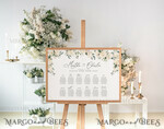 TEMPLETT wedding signs Boho Roses wedding welcome sign template, Wedding Seating Chart Template, Printable Seating Chart Wedding, Chart Sign Poster, WRoses556