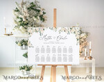 TEMPLETT wedding signs Boho Roses wedding welcome sign template, Wedding Seating Chart Template, Printable Seating Chart Wedding, Chart Sign Poster, WRoses556