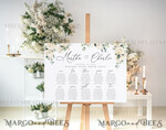 TEMPLETT wedding signs Boho Roses wedding welcome sign template, Wedding Seating Chart Template, Printable Seating Chart Wedding, Chart Sign Poster, WRoses556