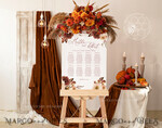TEMPLETT wedding signs Fall Maroon Wedding Seating Chart Template, Printable Seating Chart Wedding, Chart Sign, intable, Editable, Poster, Templett INSTANT Download, Chart Board, Table Seating Chart, Seating Plan, Welcome Sign7