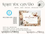 TEMPLETT wedding signs Boho wedding welcome sign template, Instant download Rustic Wedding Sign, Garden Sign Set Printable, Minimalist Large Sign, WBoho105