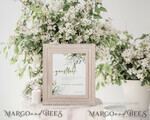 TEMPLETT wedding signs Green Guestbook Wedding Sign template, Instant download Greenery Wedding Guest book Sign, Guestbook  Printable, Minimalist  Sign, WGreen45