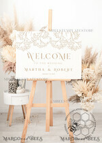TEMPLETT wedding signs Boho wedding welcome sign template, Instant download Greenery Wedding Sign, Garden Sign Set Printable, Minimalist Large Sign, WGyp26