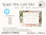 TEMPLETT wedding signs Boho wedding welcome sign template, Instant download Greenery Wedding Sign, Garden Sign Set Printable, Minimalist Large Sign, WGyp26