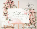 TEMPLETT wedding signs Boho wedding welcome sign template, Instant download Rustic Wedding Sign, Garden Sign Set Printable, Minimalist Large Sign, WRom14