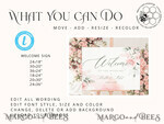 TEMPLETT wedding signs Boho wedding welcome sign template, Instant download Rustic Wedding Sign, Garden Sign Set Printable, Minimalist Large Sign, WRom14