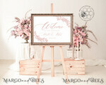 TEMPLETT wedding signs Rustic wedding welcome sign template, Instant download Boho Wedding Sign, Garden Sign Set Printable, Minimalist Large Sign, WRoses85