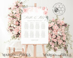 TEMPLETT wedding signs Boho Roses wedding welcome sign template, Wedding Seating Chart Template, Printable Seating Chart Wedding, Chart Sign Poster, WRom14