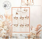 TEMPLETT wedding signs boho Wedding Seating Chart Cards Template, Printable Seating Chart Cards, Printable Editable Table Plan Templett INSTANT Download, Wboho105