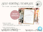 TEMPLETT wedding signs Boho Blush Pink Guestbook Wedding Sign template, Instant download Rustic Wedding Guest book Sign, Guestbook Printable, Minimalist Sign4