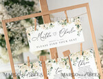 TEMPLETT wedding signs Green Wedding Seating Chart Cards Template, Printable Seating Chart Cards, Printable Editable Table Plan Templett INSTANT Download WRoses555