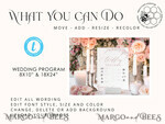TEMPLETT wedding signs Boho Blush Pink Wedding Order of Events Timeline Program Sign Template, Fall Wedding day, Printable Timeline, DIY Wedding Sign5