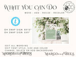 TEMPLETT wedding signs Greenery Oh Snap Wedding Hashtag Sign template, Instant download Green Wedding Instagram Sign, Hashtag Printable, Minimalist  Sign, WSpr35