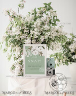 TEMPLETT wedding signs Greenery Oh Snap Wedding Hashtag Sign template, Instant download Green Wedding Instagram Sign, Hashtag Printable, Minimalist  Sign, WSpr35