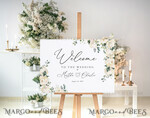 TEMPLETT wedding signs Green wedding welcome sign template, Instant download Greenery Wedding Sign, Garden Wedding Signs Set Printable, Minimalist Large Sign, WRoses555