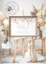 TEMPLETT wedding signs Rustic wedding welcome sign template, Instant download Boho Wedding Sign, Garden Sign Set Printable, Minimalist Large Sign, WPam54