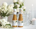 TEMPLETT bridal shower Floral bridal shower Champagne Bottle Labels template, Instant download Greenery bridal shower Favors Tags, Garden favor Tag Diy WRoses554