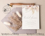 TEMPLETT bridal shower Pampas bridal shower invitation template,Instant download Greenery bridal shower Invites, Modern Garden bridal Invites Printable WPam54
