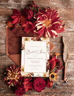 TEMPLETT bridal shower Boho burgundy  bridal shower invitation template,Instant download terracotta bridal shower Invites, Modern Garden bridal Invites Printable 5