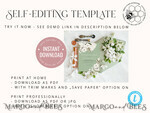 TEMPLETT bridal shower Sage Green bridal shower invitation template,Instant download Greenery bridal shower Invites, Elegant Garden bridal  Invites Printable WSpr34