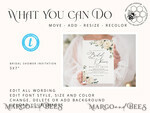 TEMPLETT bridal shower Floral bridal shower invitation template,Instant download Greenery bridal shower Invites, Elegant Garden bridal  Invites Printable WRoses554