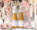 TEMPLETT bridal shower Pampas bridal shower Champagne Bottle Labels template, Instant download Natural bridal shower Favors Tags, Garden favor Tag Diy WPam54