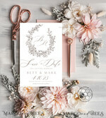 TEMPLETT save the date Fine Art save the date card template, Instant download save our date card, Elegant save the date cards Set Printable Wreth16