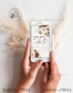 TEMPLETT save the date Boho Ivory Electronic Save the Date template, Modern SmartPhone Save the Date Editable Template, Fall Picture Save the Date Evite Template, personalised Digital Save the Date, Spring Neutral Smartphone Electronic Save the Date4