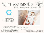 TEMPLETT save the date Boho Ivory Electronic Save the Date template, Modern SmartPhone Save the Date Editable Template, Fall Picture Save the Date Evite Template, personalised Digital Save the Date, Spring Neutral Smartphone Electronic Save the Date4