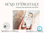 TEMPLETT save the date Boho Ivory Electronic Save the Date template, Modern SmartPhone Save the Date Editable Template, Fall Picture Save the Date Evite Template, personalised Digital Save the Date, Spring Neutral Smartphone Electronic Save the Date4