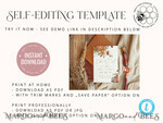 TEMPLETT save the date Boho save the date card template, Elegant Instant download save the date card, Rustic Cards Set Printable, Fine art Save Our Date, Atm26