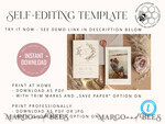 TEMPLETT save the date Boho save the date card template, Elegant Instant download save the date card, Rustic Cards Set Printable, Fine art Save Our Date, Ol26
