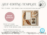 TEMPLETT save the date Boho save the date card template, Elegant Instant download save the date card, Rustic Cards Set Printable, Fine art Save Our Date,6