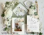 TEMPLETT save the date Floral save the date card template, Instant download Greenery save the date card, Elegant save the date cards Set Printable WRoses555
