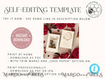 TEMPLETT save the date Boho save the date card template, Elegant Instant download save the date card, Rustic Cards Set Printable, Fine art Save Our Date, Ol16