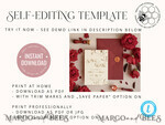 TEMPLETT save the date Golden Boho save the date card template, Fake gold Elegant Instant download save the date card, Gold Cards Set Printable6