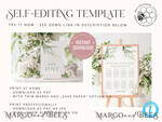 TEMPLETT save the date Sage Green save the date card template, Instant download Greenery save the date card , Modern Garden save the date cards Set Printable WSpr15